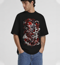 Shanghai Crimson Skyline Oversized Tee